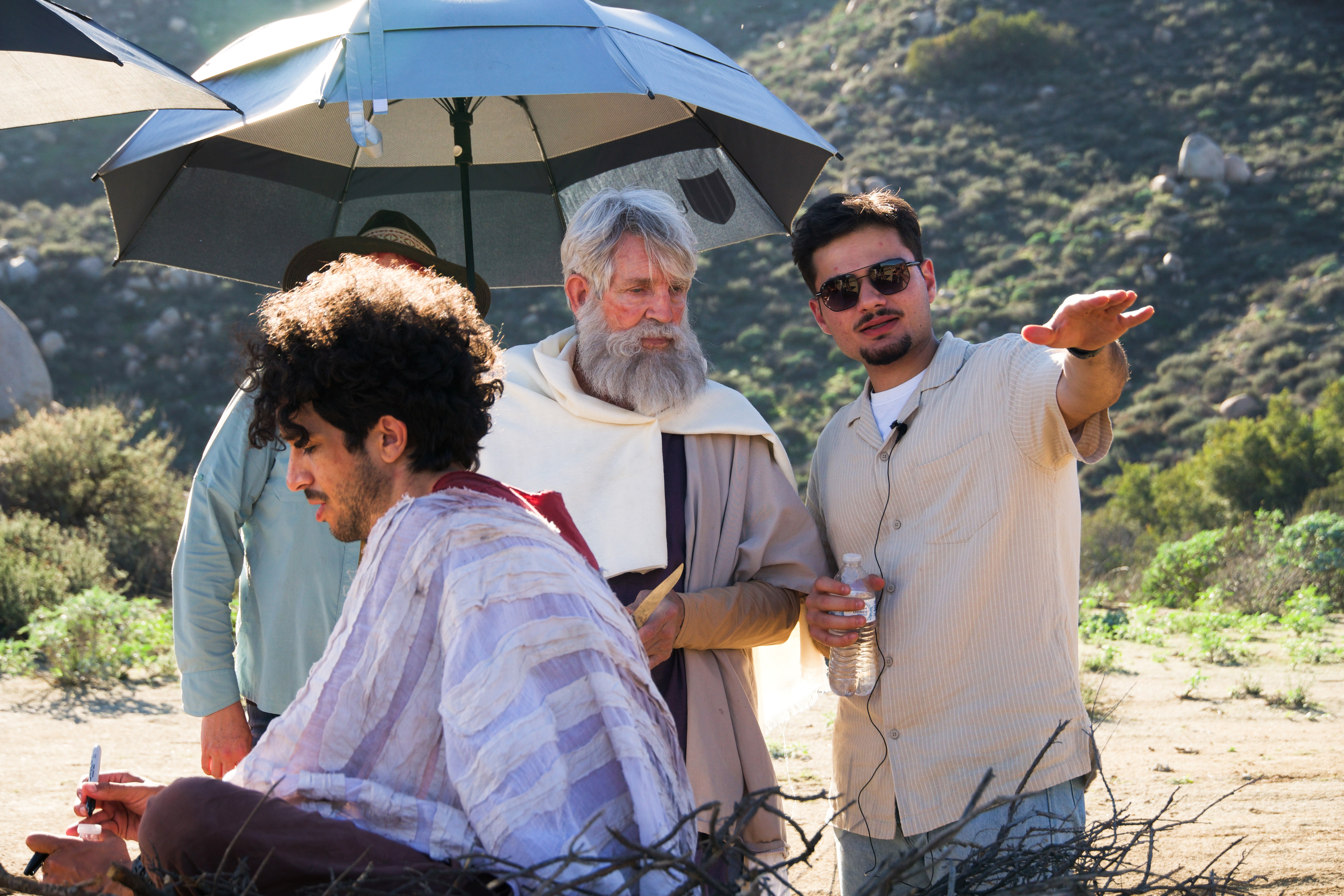 Ruslan Zavricico on set